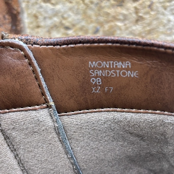 Earth Women’s Boots Shoes Montana Sandstone Zipper Heels Leather Brown Size 9 B - Picture 11 of 16